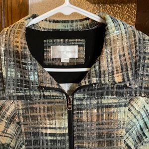 Erin London zippered, relaxed suit jacket